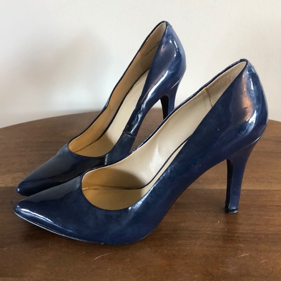 nine west blue heels